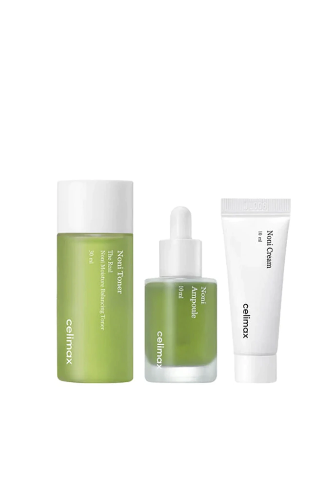 CELIMAX The Real Noni Starter Kit 3 piezas | Kit de Rutina Hidratante con Noni: Tónico, Ampolla y Crema