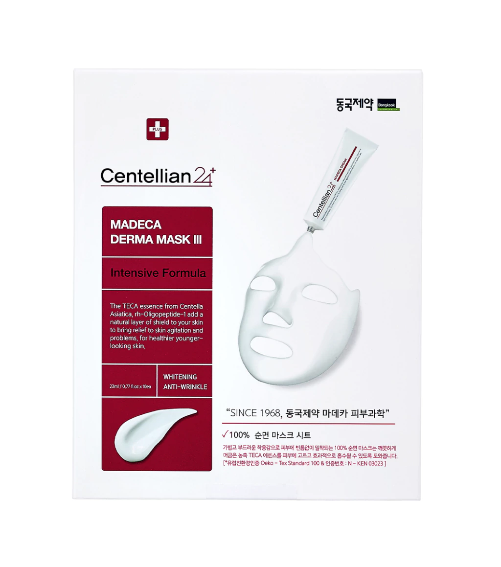 CENTELLIAN24 Madeca Derma Mask III Intensive Formula 23 ml | Mascarilla de Tela Calmante y Reparadora con TECA y EGF