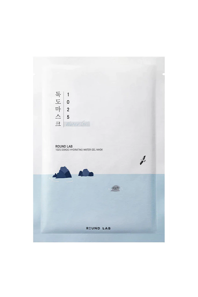 ROUND LAB 1025 Dokdo Water Gel Mask Sheet 30 ml (1 unidad) | Mascarilla Water Gel Hidratante con 8 Ácidos Hialurónicos y Agua de Mar Profunda
