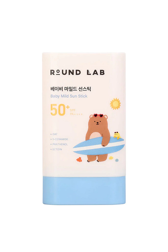 Round Lab  BABY Mild Sun Stick SPF50+ PA++++ 21 g | Protector Solar Mineral en Barra para Bebés .