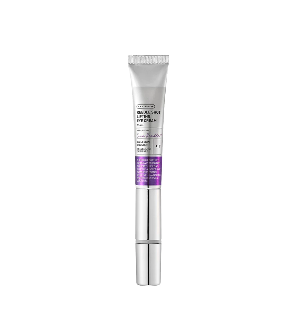 VT COSMETICS Reedle Shot Lifting Eye Cream 15 ml | Contorno de Ojos Reafirmante con Cica Reedle, Péptidos y Punta Vibratoria